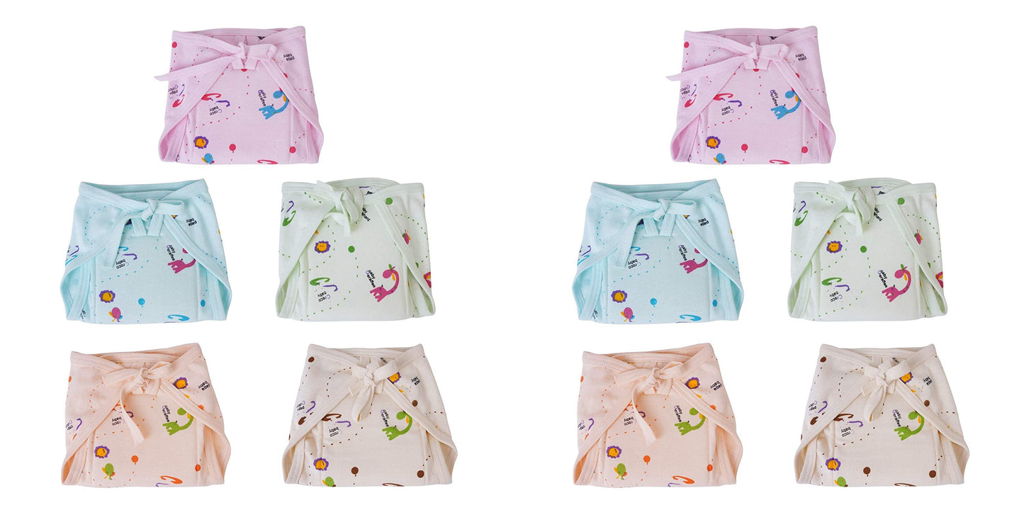 New Born Baby Cotton Cloth Nappies pack of 10