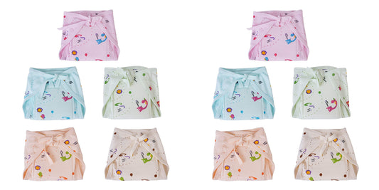 New Born Baby Cotton Cloth Nappies pack of 10