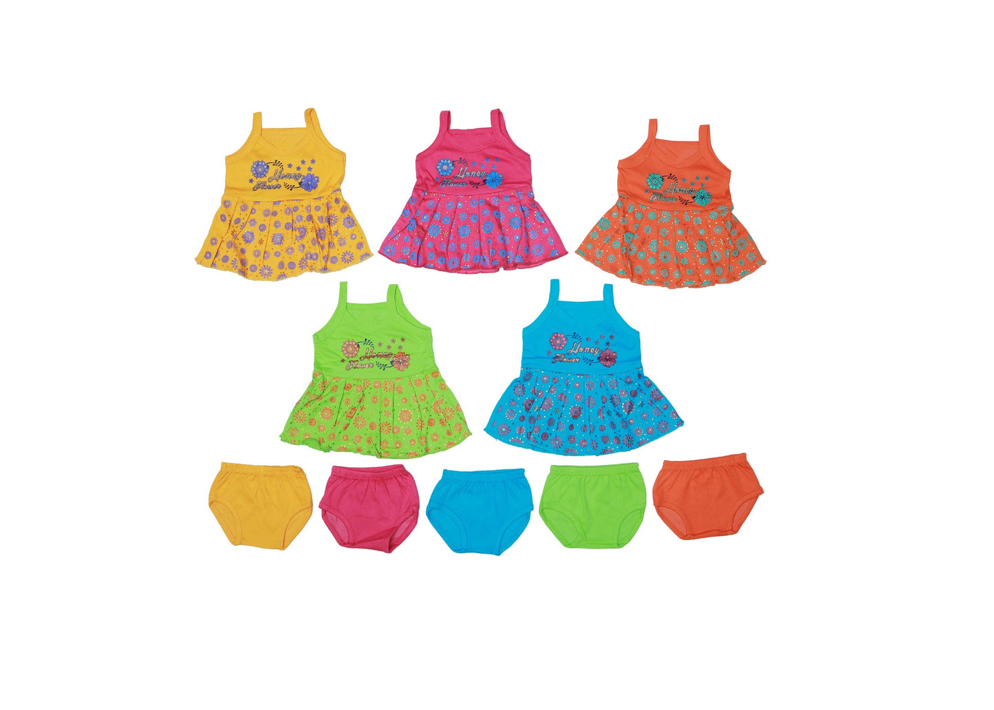 Combo of New born girl baby frock set of 5