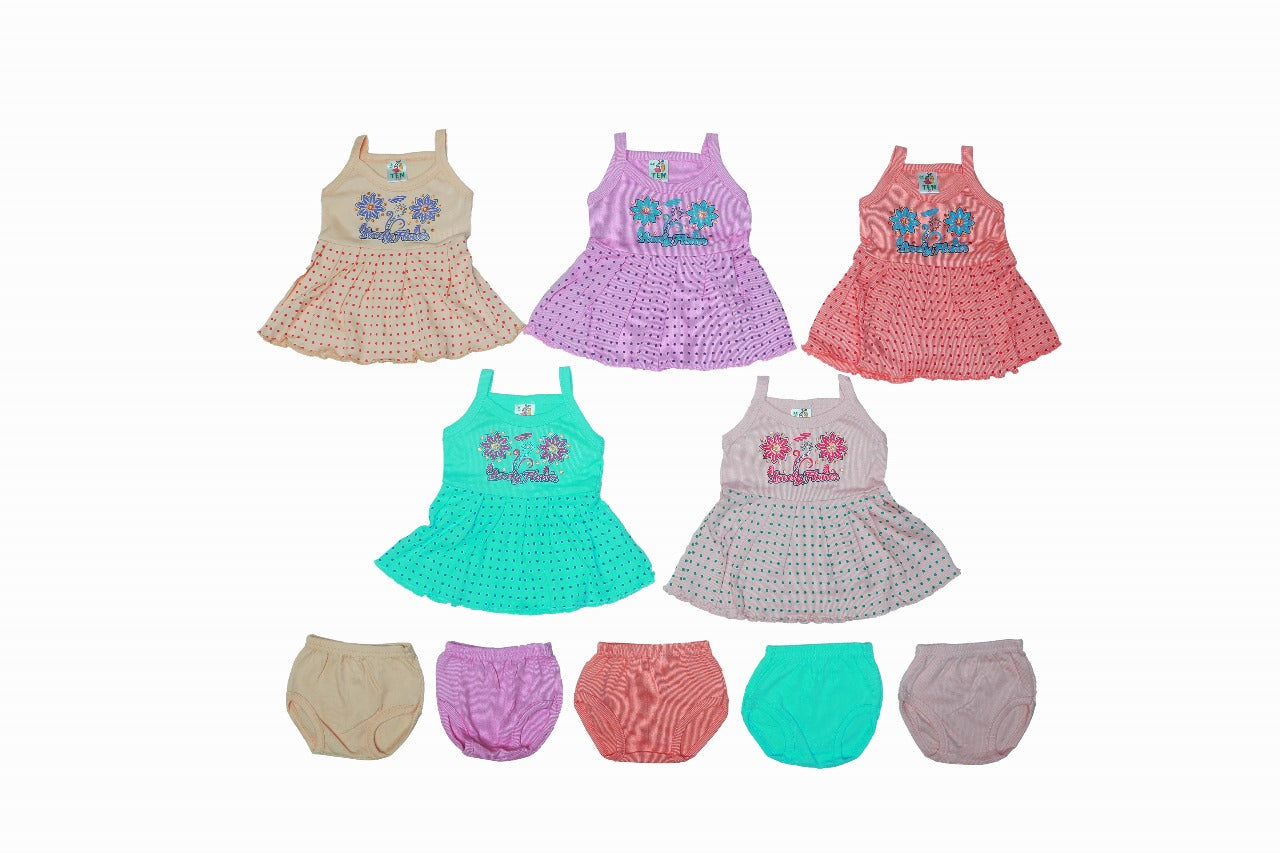 combo of New born girl baby frock set of 5