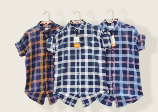 Combo of 3 Cotton Checked Shirts Rs. 599 Only