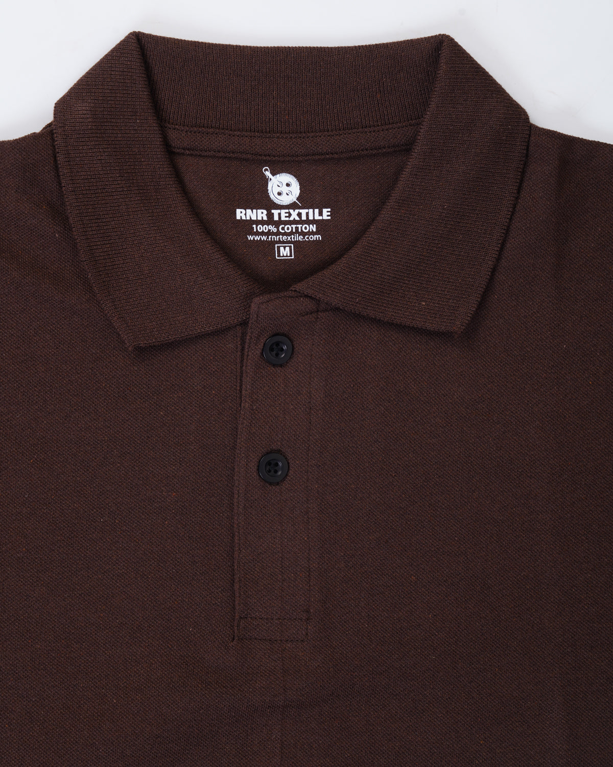 Pure Cotton Collar Polo T Shirts (Coffee Brown)