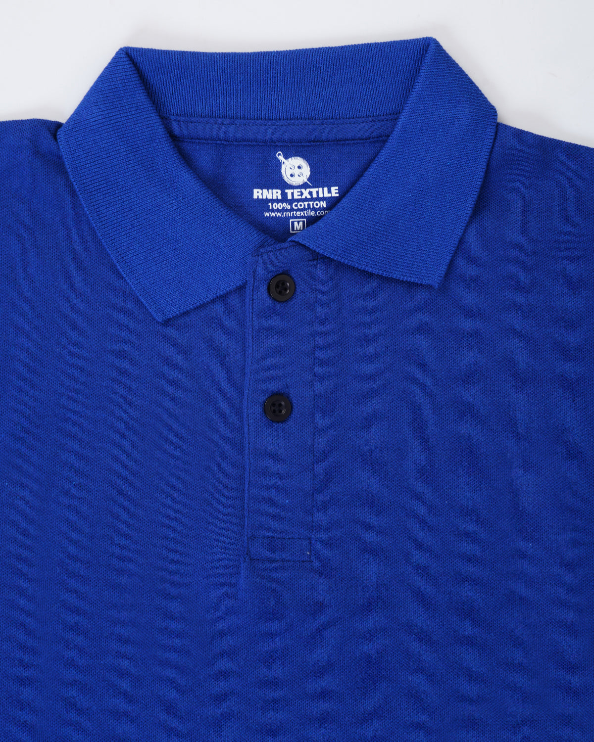 Pure Cotton Collar Polo T Shirts (Royal Blue)