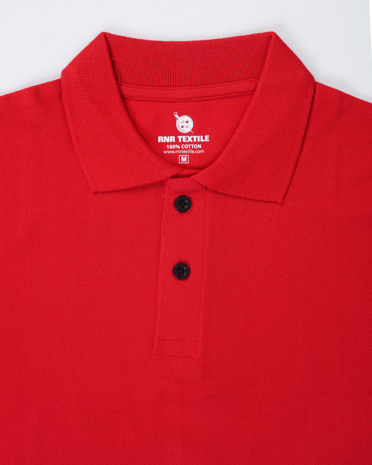 Pure Cotton Collar Polo T Shirts (Red)