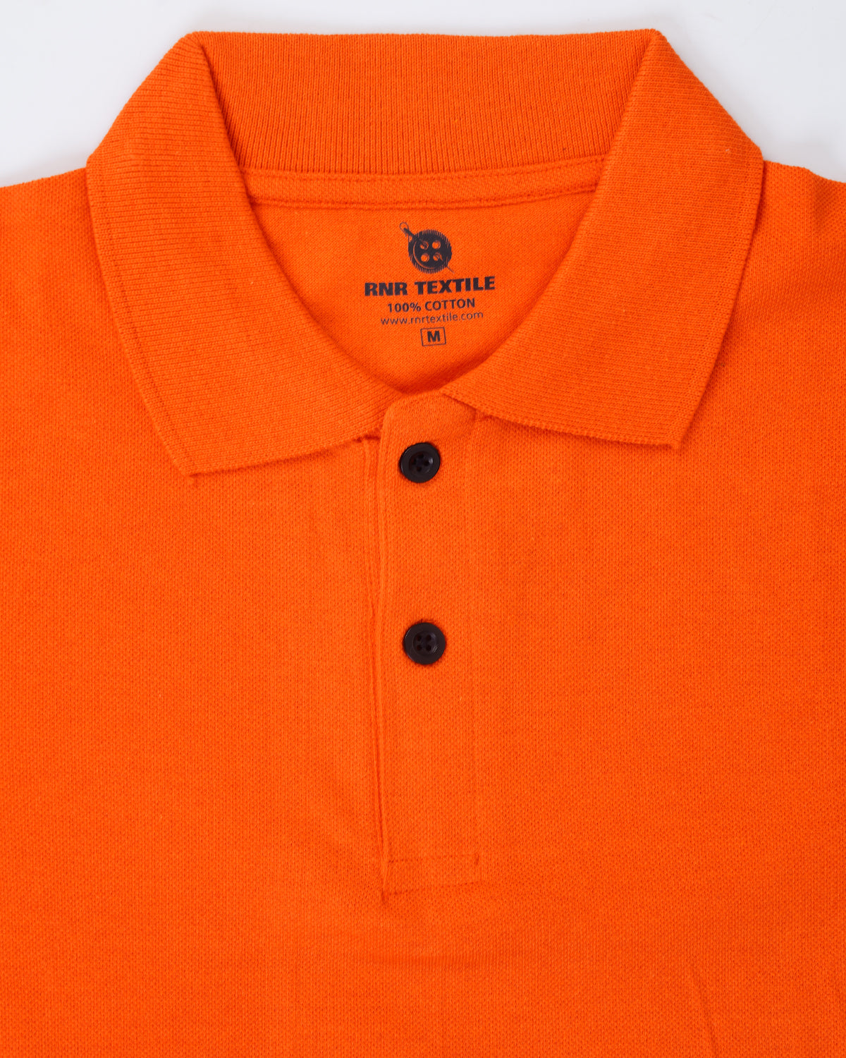 Pure Cotton Collar Polo T Shirts (Orange)