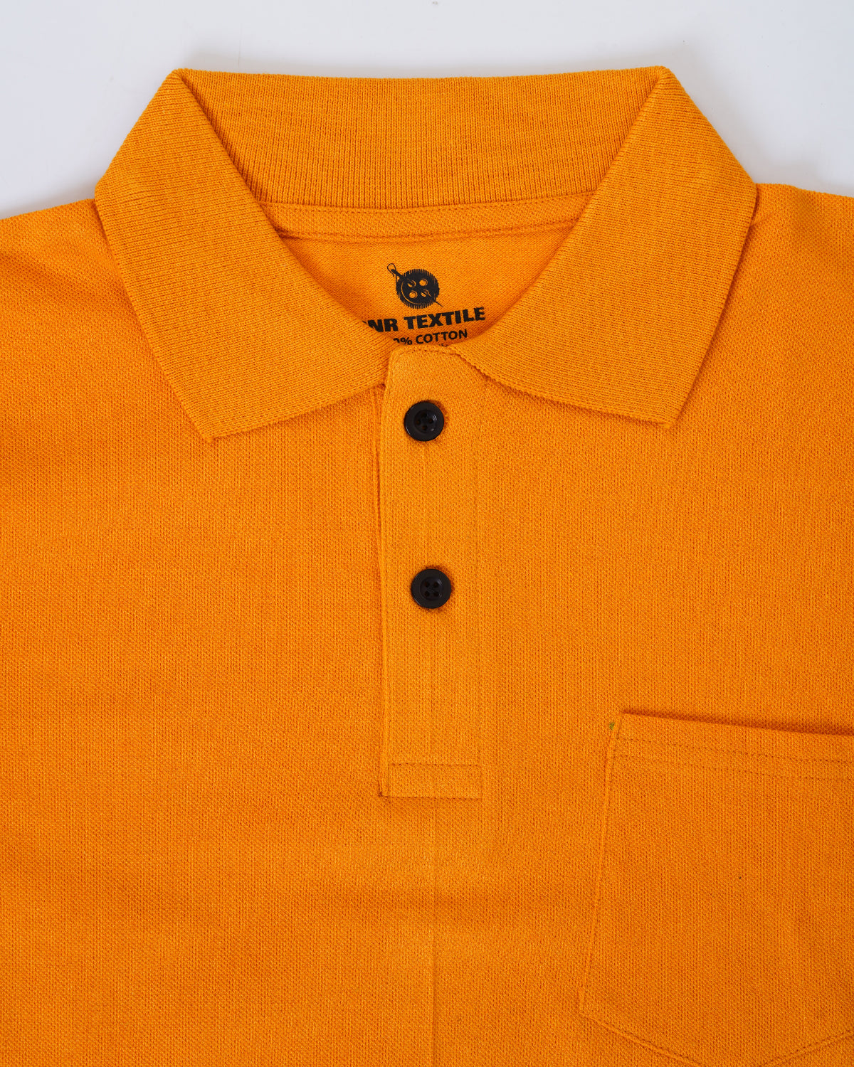 Pure Cotton Collar Polo Pocket T Shirts (Yellow)