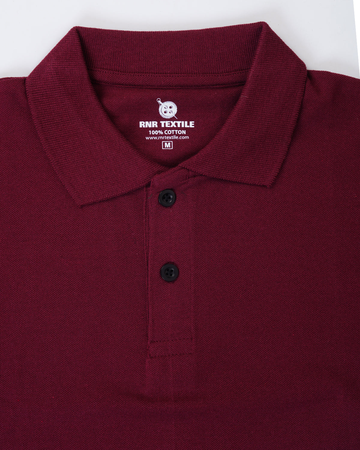 Pure Cotton Collar Polo T Shirts (Maroon)