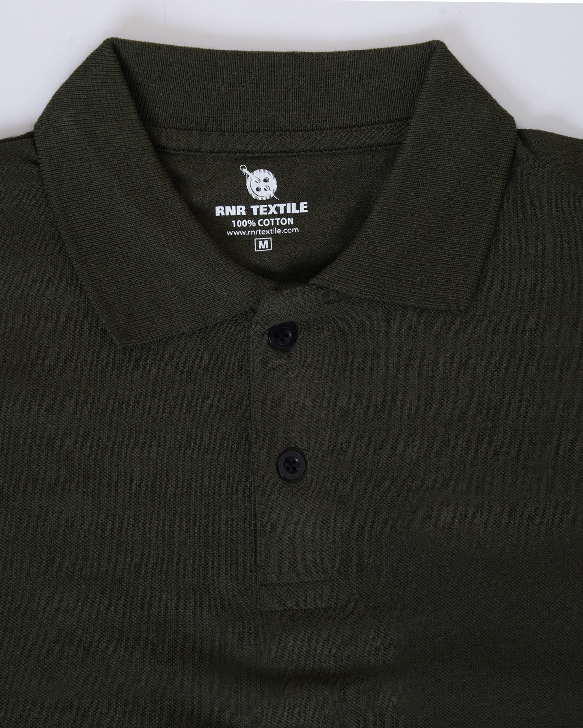 Pure Cotton Collar Polo T Shirts (Military Green)