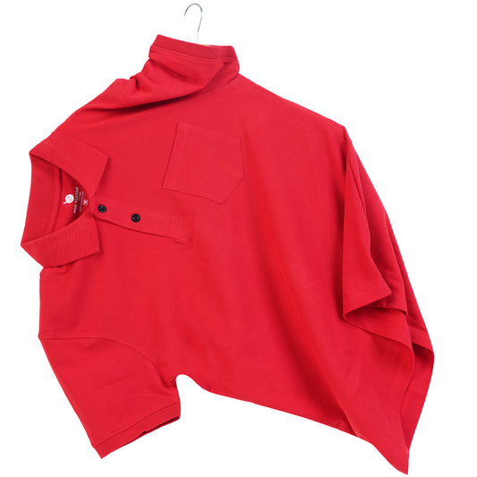 Pure Cotton Collar Polo Pocket T Shirts (Red)