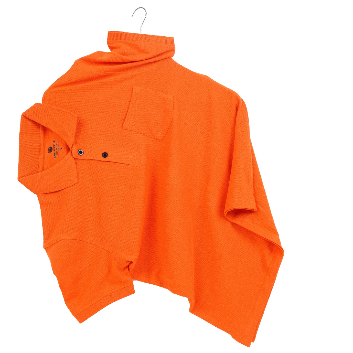 Pure Cotton Collar Polo Pocket T Shirts (Orange)