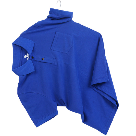 Pure Cotton Collar Polo Pocket T Shirts (Royal Blue)