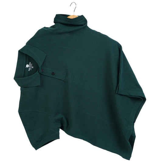 Pure Cotton Collar Polo T Shirts (Bottle Green)