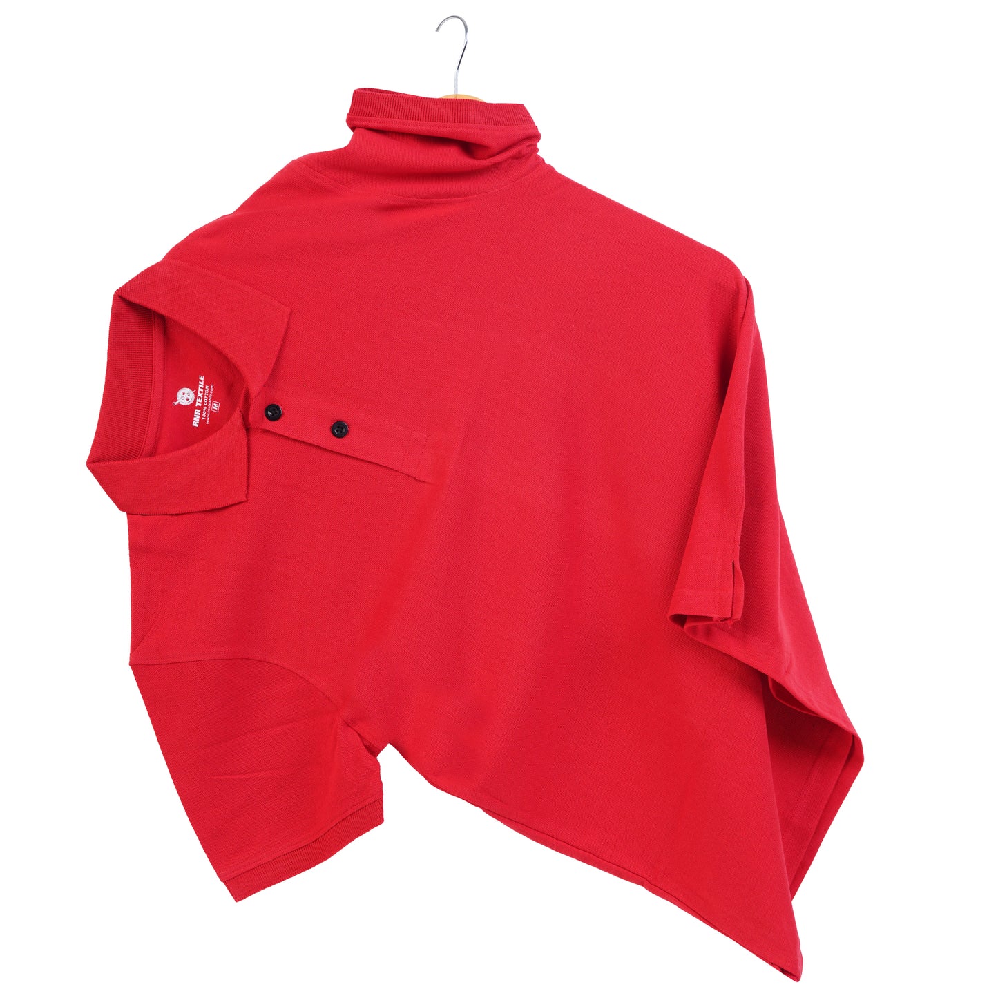 Pure Cotton Collar Polo T Shirts (Red)