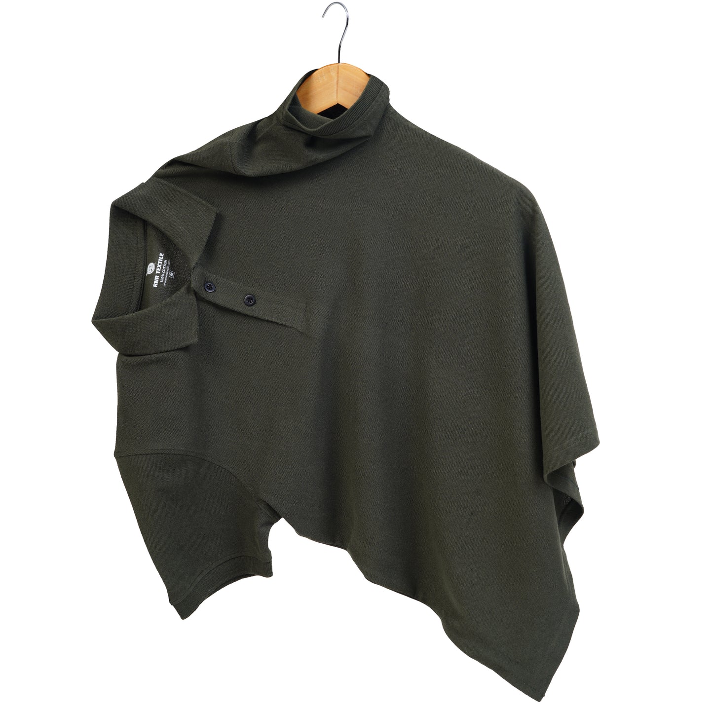 Pure Cotton Collar Polo T Shirts (Military Green)