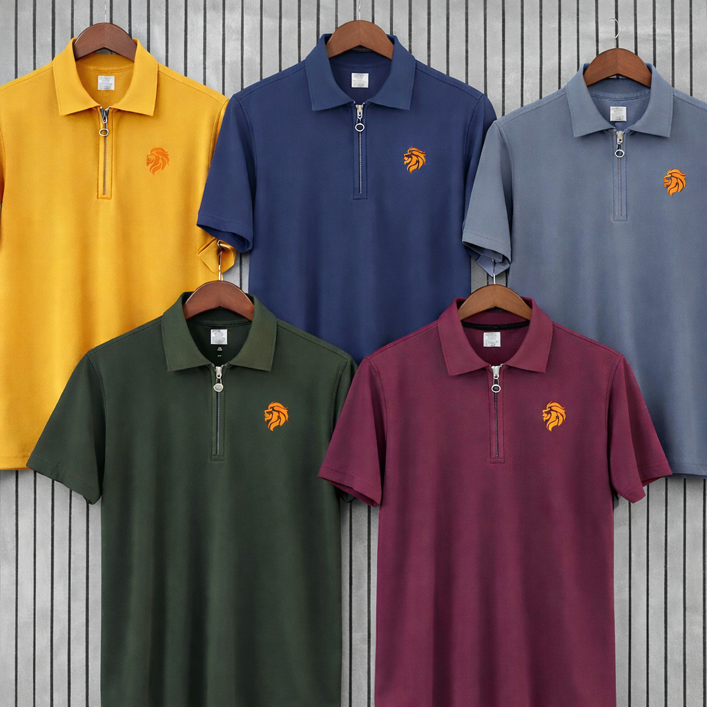 Combo of 5 Zipper T Shirts Rs. 999 Only